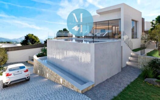 Moderne Designer- Neubau Villa mit Pool, Meerblick und großzügigen Terrassen in Nova Santa Ponsa